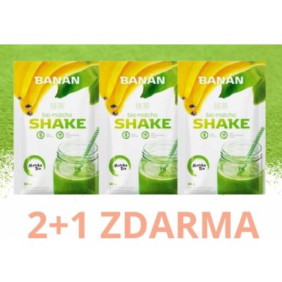 Čajová květina Matcha Tea Bio Matcha shake banán 3 x 30 g – Zbozi.Blesk.cz