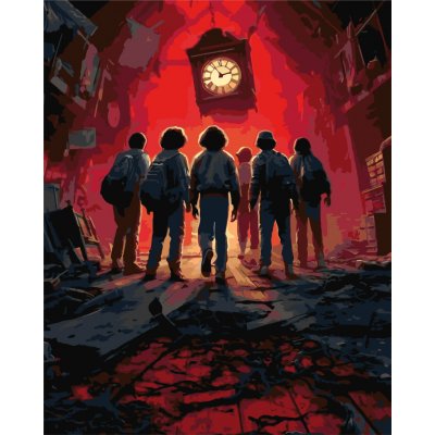 Origami Malování podle čísel na rámu 40 x 50 cm Stranger Things Filmoví hrdinové LW 194-01 – Hledejceny.cz