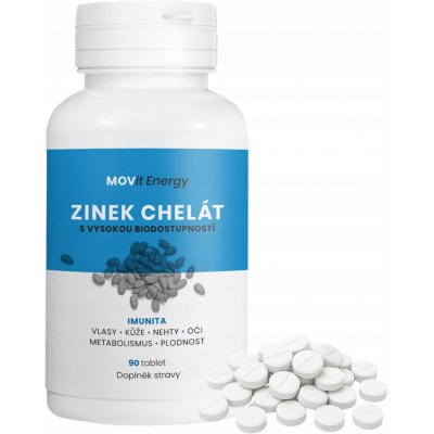 MOVit Energy Zinek Chelát 15 mg 90 tablet – Hledejceny.cz
