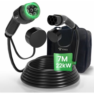 Goneo nabíjecí kabel pro elektromobily typu 2 22kW 7M 32A kompatibilní se všemi nabíjecími kabely pro elektromobily typu 2 CCS2 EVS/PHEVS – Zbozi.Blesk.cz