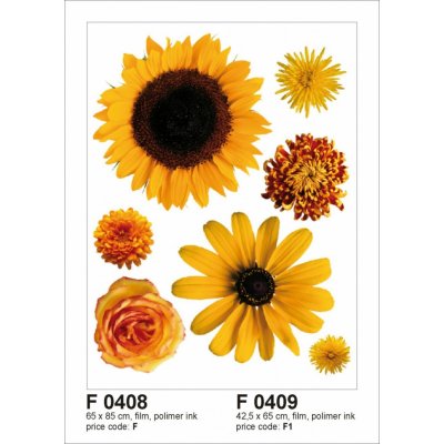 AG Design F0408 Samolepicí dekorace SUN FLOWER BIG rozměry 65 x 85 cm