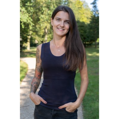 Jsem máma Modalové kojicí tílko granátové – Zboží Dáma