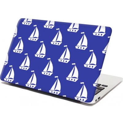 Sablio Samolepka na notebook Bílé lodě - 38x26 cm – Zboží Živě