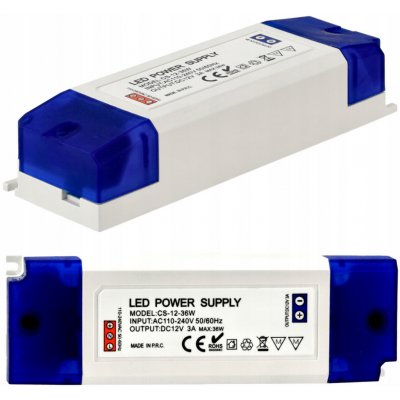 BERGE Zdroj pro LED nábytek 12V - 36W - 3A - IP20 PS-ME-12V-36W – Sleviste.cz