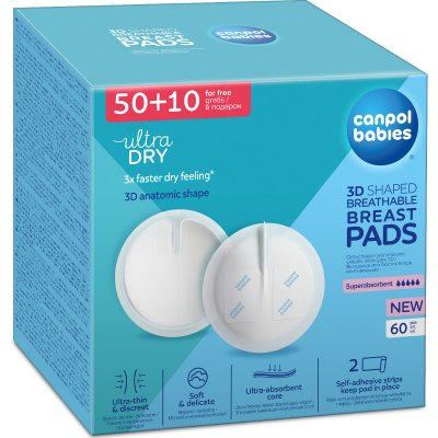 Canpol babies Tvarované prodyšné vložky do podprsenky 3D 60ks – Zboží Dáma