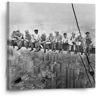 Sablio Obraz Zedníci na traverze - 110x110 cm – Hledejceny.cz