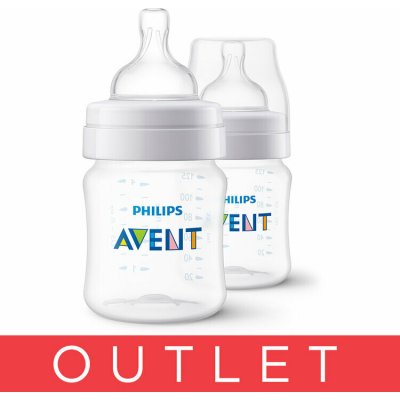 Philips Avent Anti-colic SCY100/02 kojenecká láhev anti-colic 2x125 ml – Zboží Dáma