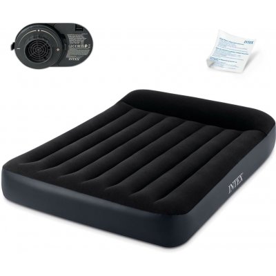 Intex 64148 Přenosný nafukovací matrace 191 x 137 x 25 cm s vestavěnou elektrickou pumpou – Zboží Dáma