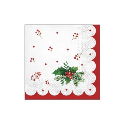 Ubrousky na dekupáž Vánoční cesmína – Zboží Dáma