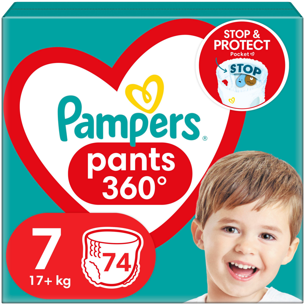 Pampers Active Baby Pants 7 17+ kg 74 ks