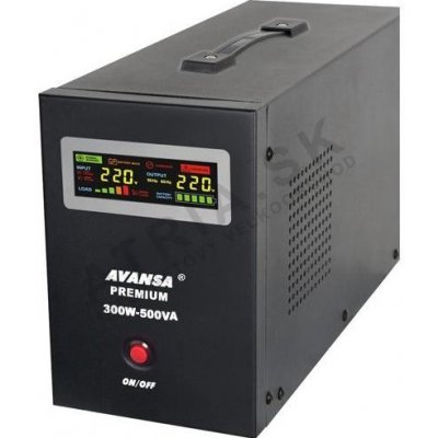 AVANSA automatický záložní zdroj UPS 300W 12V pro oběhová čerpadla a napájení kotlů na tuhá paliva