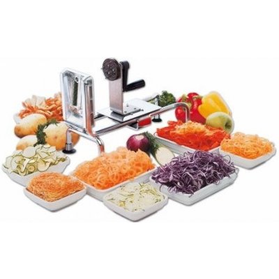 L.TELLIER Kráječ zeleniny spirálový Spiralizér Le Rouet Profesional Turning, celokovové provedení – Sleviste.cz