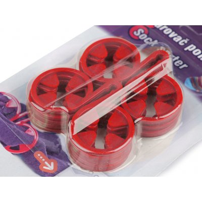 Párovač ponožek 40x60mm červená 1 blistr – Zboží Mobilmania