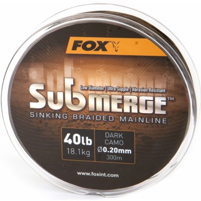 Fox Submerge Dark Camo Sinking Braid 600m 0,20mm 18,1kg – Hledejceny.cz