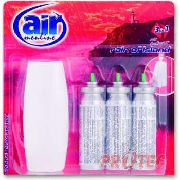 Air Menline Rain of Island Happy spray osvěžovač vzduchu komplet + náplně 3 x 15 ml