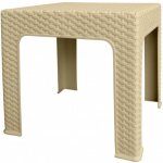 Mega Plast, plastový stůl BISTRO polyratan, 48 x 48 cm, krémový – Hledejceny.cz