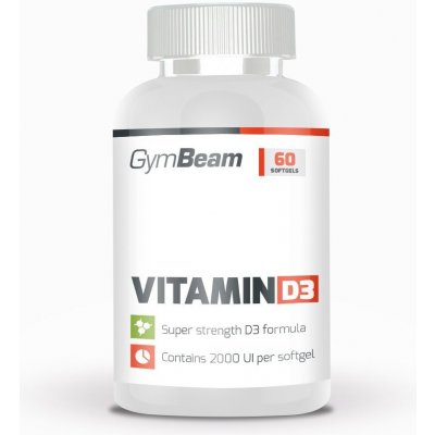 GymBeam Vitamin D3 2000 IU unflavored 120 kapslí – Hledejceny.cz