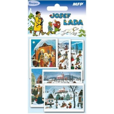 MFP Vánoční jmenovky na dárky - Josef Lada - 6 ks - 1240542 – Sleviste.cz