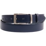 Špongr pánský kožený společenský opasek 35008 tmavě modrý – Zboží Dáma