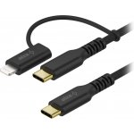 AlzaPower AluCore 2in1 USB-C to USB-C/Lightning MFi 60W 1.2m APW-CBTCMFI012B – Hledejceny.cz