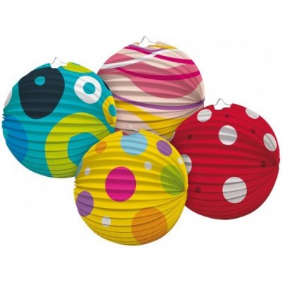 Lampion koule průměr 25cm (bez hůlky), 4 druhy – Zboží Mobilmania