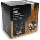 Vánoční osvětlení Solight LED vánoční závěs okenní stříbrný 300x mini LED časovač 8 funkcí USB