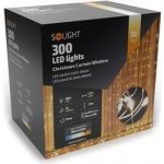 Solight LED vánoční závěs okenní stříbrný 300x mini LED časovač 8 funkcí USB – Hledejceny.cz