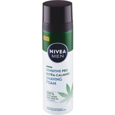 Nivea Men Sensitive Pro Ultra pěna na holení s konopným olejem 200 ml