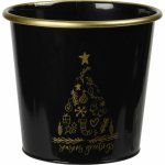 Home Styling Collection Kovový vánoční kbelík černý 10 x 11 cm barva černá – Hledejceny.cz