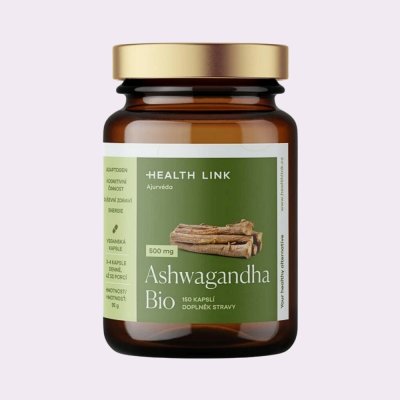 HEALTH LINK Ashwagandha 500 mg BIO 150 kapslí – Hledejceny.cz