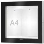 PROCITY Venkovní černá moderní vitrína Edge, 2 x A4 – Zboží Živě