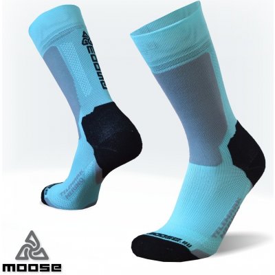 Moose TELEMARK MERINO vlněné běžkařské ponožky modrá – Zboží Mobilmania