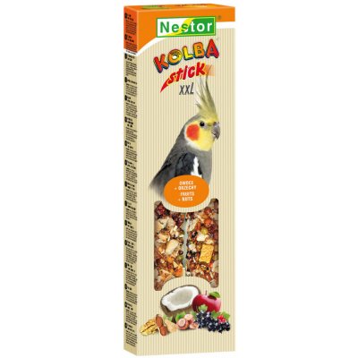NESTOR XXL Tyčinky ovoce/ořechy pro střední papoušky 150 g – Hledejceny.cz