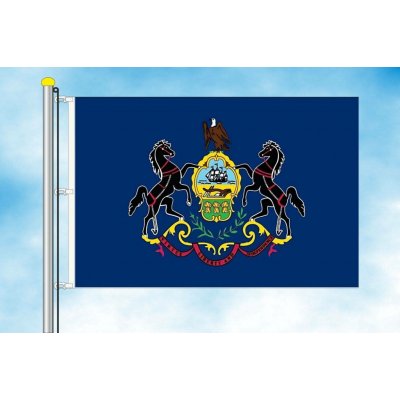 LIBEA, s.r.o. Pensylvánie vlajka Rozměr: 40×60 cm, Uchycení: Karabiny na stožár – Hledejceny.cz