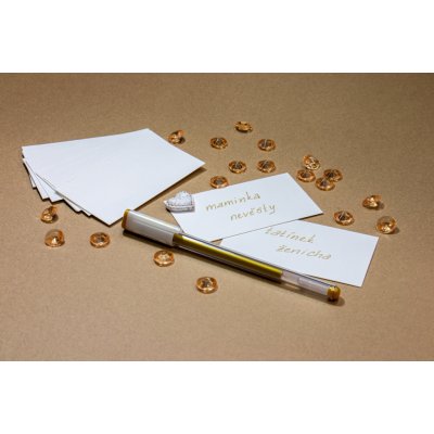Jmenovky 9 x 5 cm - hrubě strukturovaný papír 240g - 20 ks – Zboží Dáma