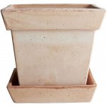 Květináč s podmiskou Gaia Square Rosa 30 cm Bergs Potter – Hledejceny.cz