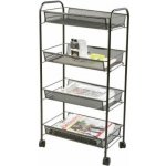 Drátěný pojízdný vozík Q-CONNECT černý – Zboží Mobilmania