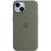 Pouzdro a kryt na mobilní telefon Apple Pouzdro iPhone 14+ Silicone Case with MagSafe - Olive