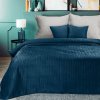 Přehoz Luiz4 přehoz na postel Sametový modrý Modrá 170 x 210 cm