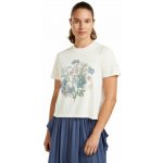 Icebreaker Merino 150 Tech Lite SS Crop Tee NZ Flora Women ECRU HTHR bílá – Zboží Dáma