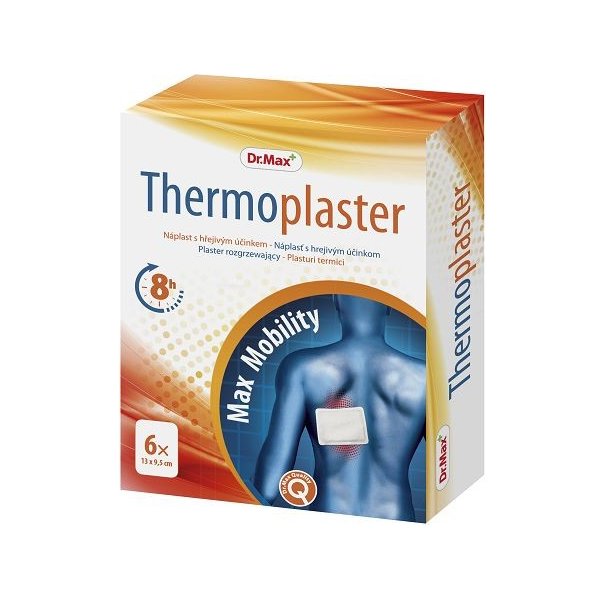 Náplast Dr.Max Thermoplaster Náplast s hřejivým účinkem 6 náplastí 13 x 9,5 cm