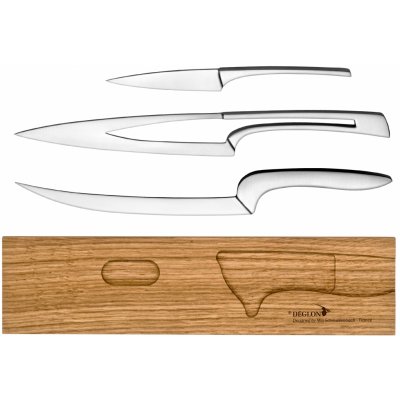DÉGLON COUTELIER DEPUS Designová sada nožů na bambusové základně DÉGLON Meeting, 3 ks – Zboží Mobilmania