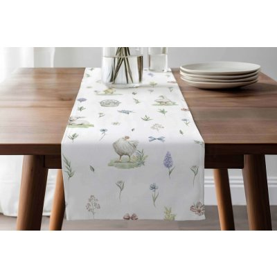 Darré bavlna běhoun Velikonoční zvířátka 43 x 140cm – Sleviste.cz