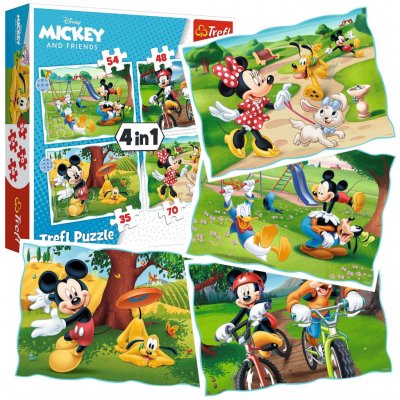 TREFL Mickey Mouse: Krásný den 4v1 35,48,54,70 dílků