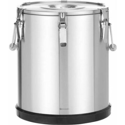 Nerezová termoska Kitchen Line pro přepravu potravin, HENDI, Kitchen Line, 36L, Stříbrná, o380x(H)440mm – Zboží Mobilmania