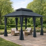 FurniGO Zahradní altán Topas 4x3 antracit – Sleviste.cz