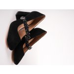 ALMA EN PENA lodičky semiš černé s páskem – Zbozi.Blesk.cz