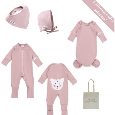 Dárková sada pro miminko Moniel Pastel růžová newborn – Sleviste.cz