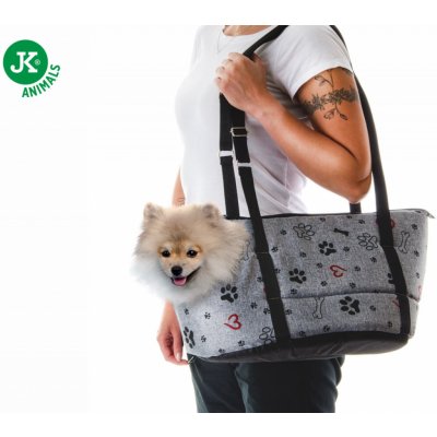 JK ANIMALS taška Grey Lux S stylová taška pro malé psy 40 x 24 x 24 cm