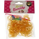 Loom bands Loom Bands pletací gumičky svítící ve tmě oranžové 200ks + háček